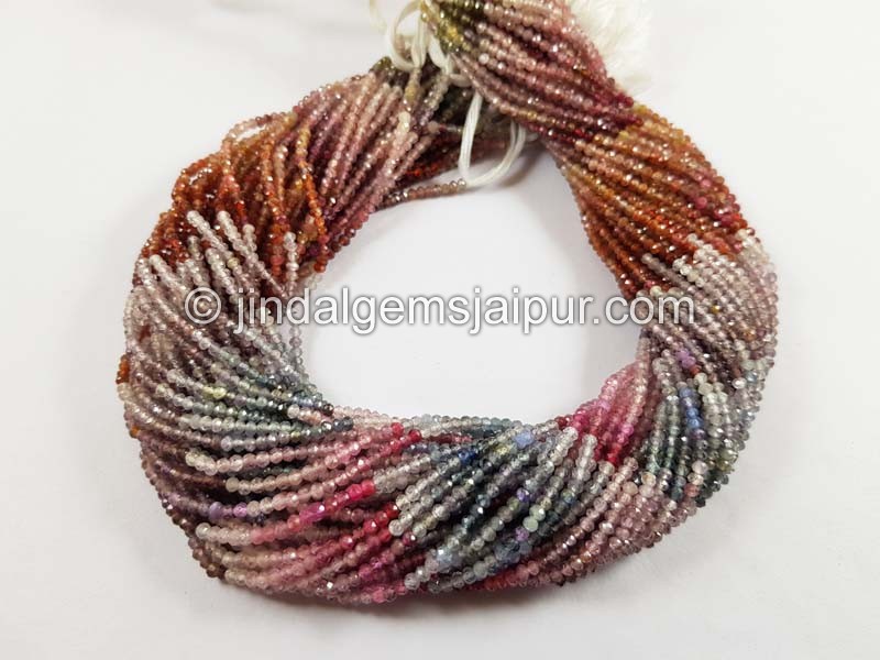 Multi Spinel Micro Cut Round Beads